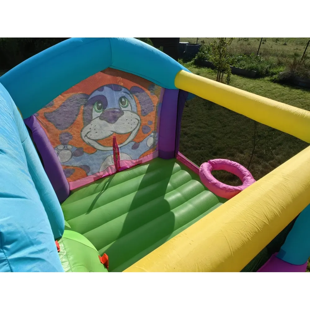 happy hop puppy land dog dvorac na napuhavanje s toboganom - slika 20