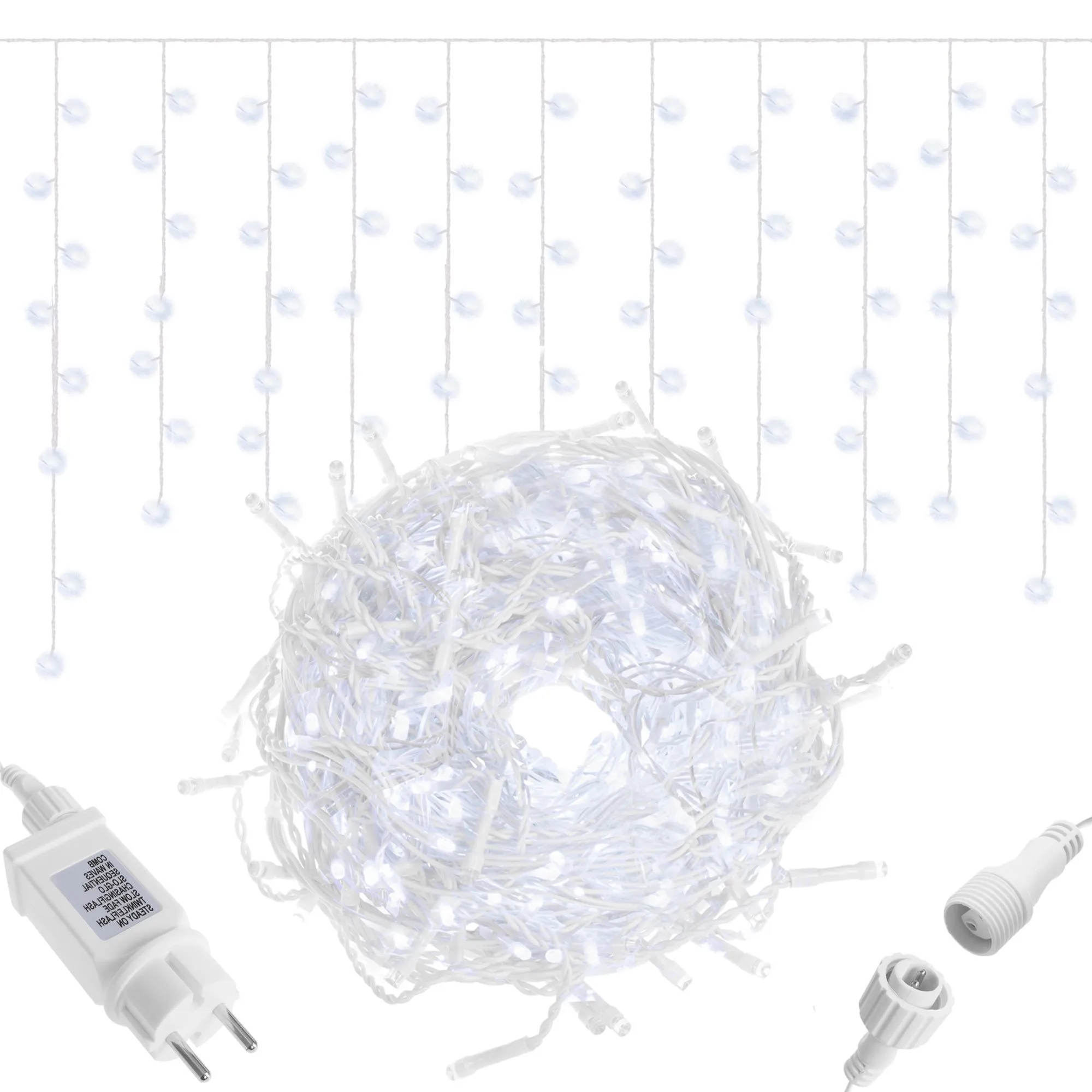 svjetlosna zavjesa u obliku ledenih siga s 500 led lampica - slika 9