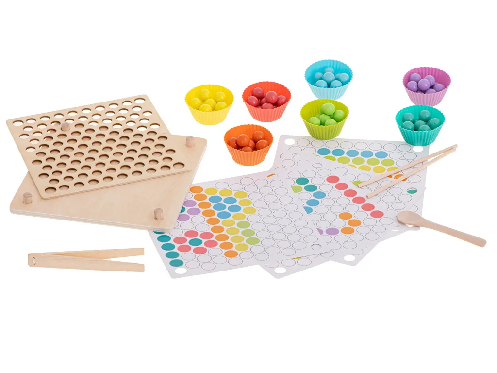 montessori edukativna mozaik igra s perlama 77 kom. - slika 4