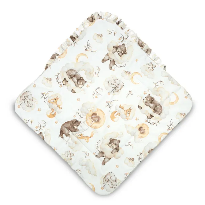 dvostrani poplun za bebe 75x75cm medo - slika 5