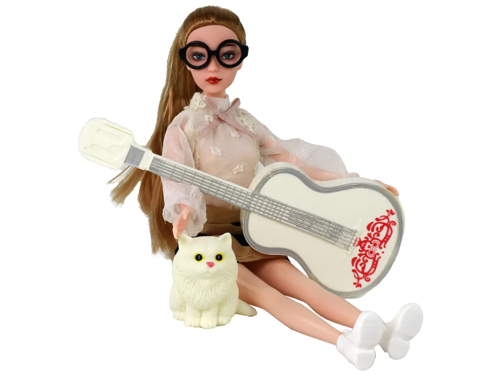 lutka emily - gitara, naočale i mačka - slika 5