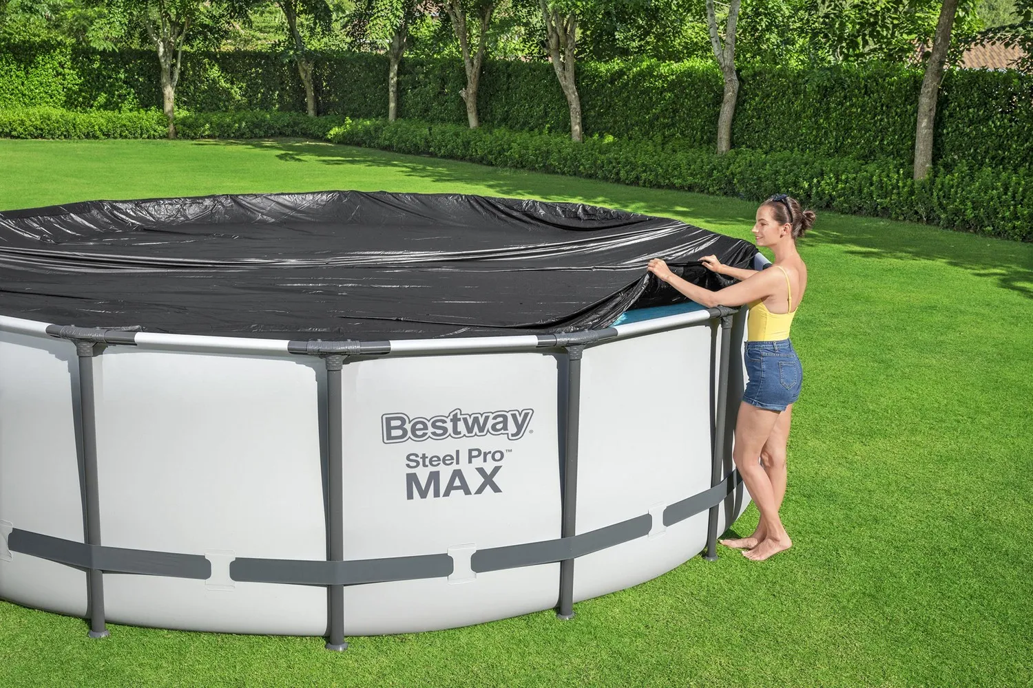 navlaka za bazen s okvirom bestway 58038 od 457 cm - slika 5