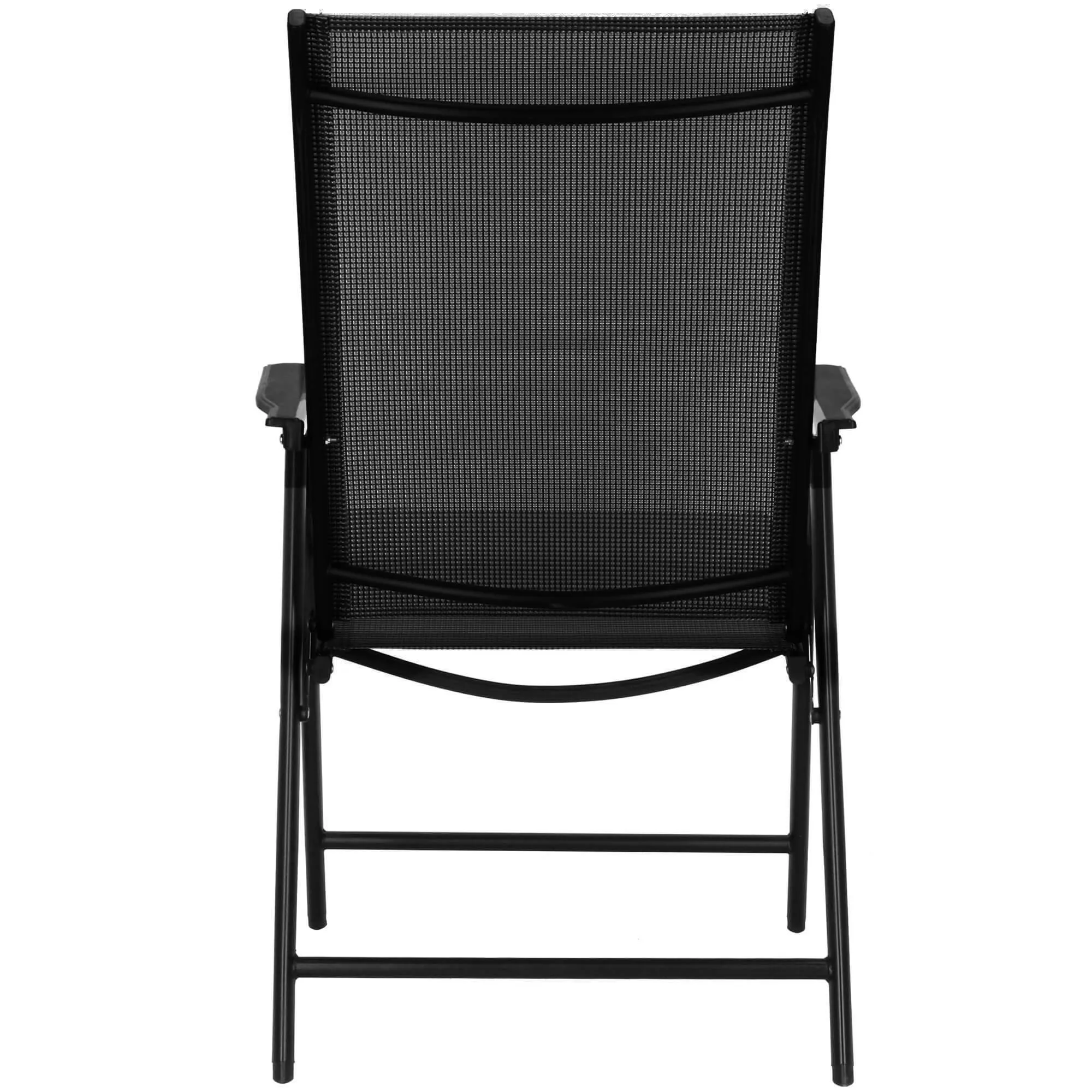 sklopiva metalna vrtna stolica,crna 56 x 64 x 94 cm - slika 11