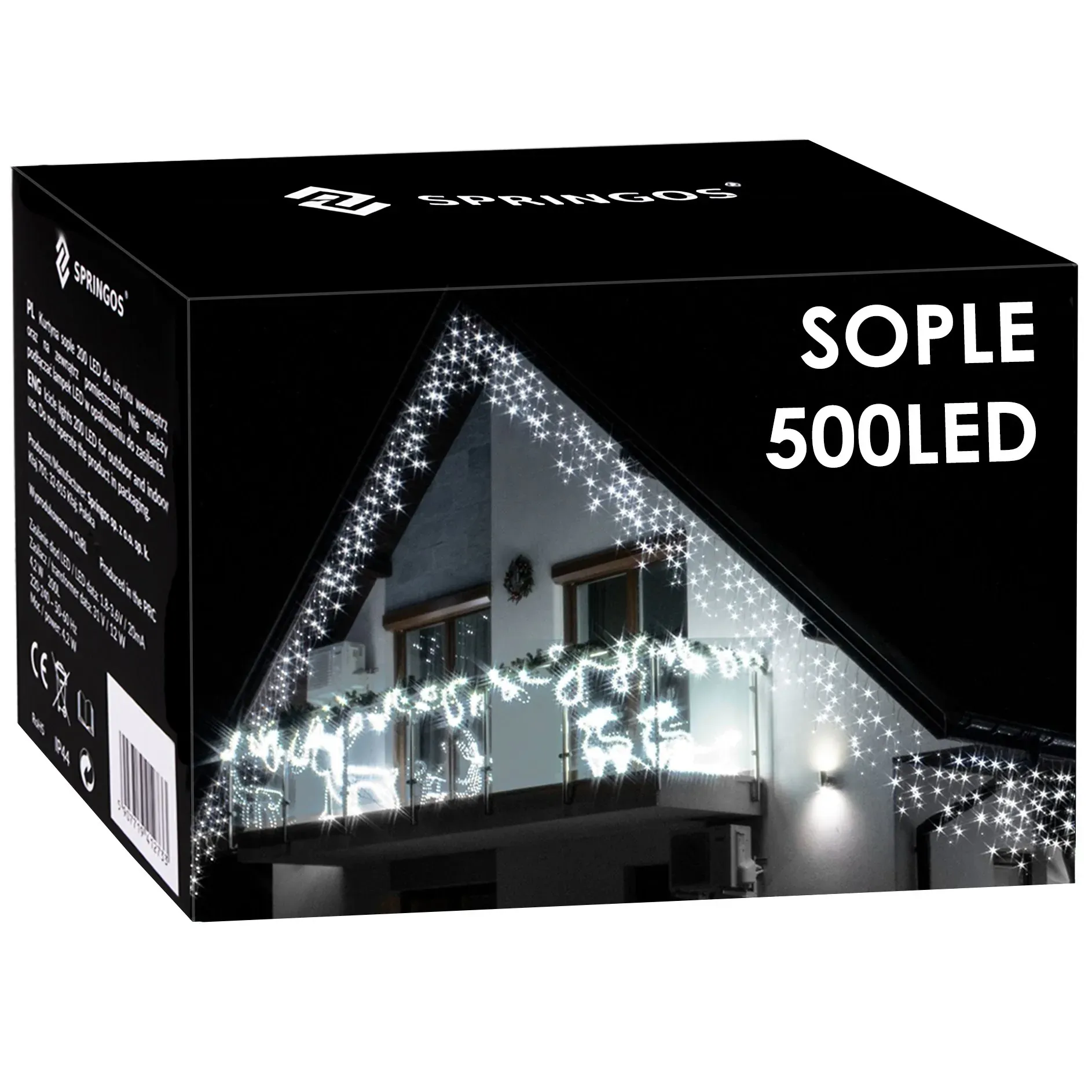 springos zavjesa s kapljicama, 500 led, 20 m , hladno bijela - slika 2