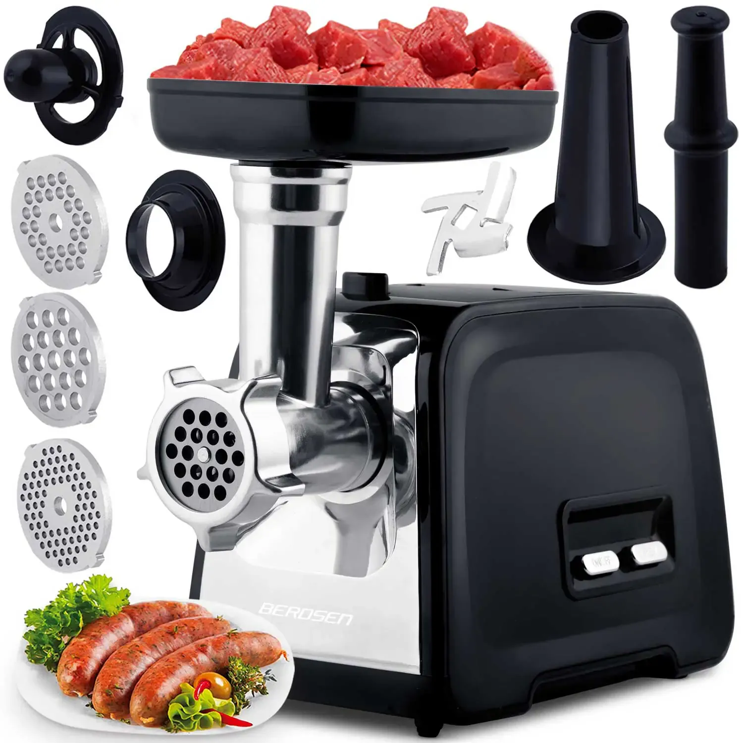 stroj za mljevenje mesa bd-601a berdsen 450/1200w - slika 2
