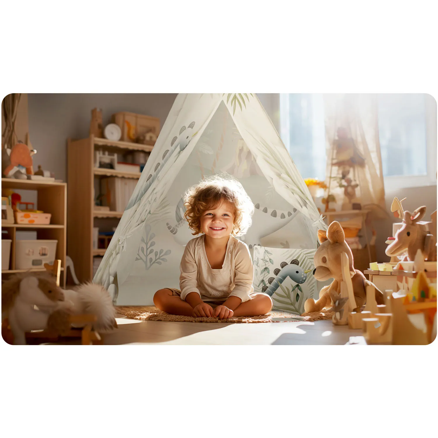 nukido teepee šator za djecu - dinosauri - slika 10