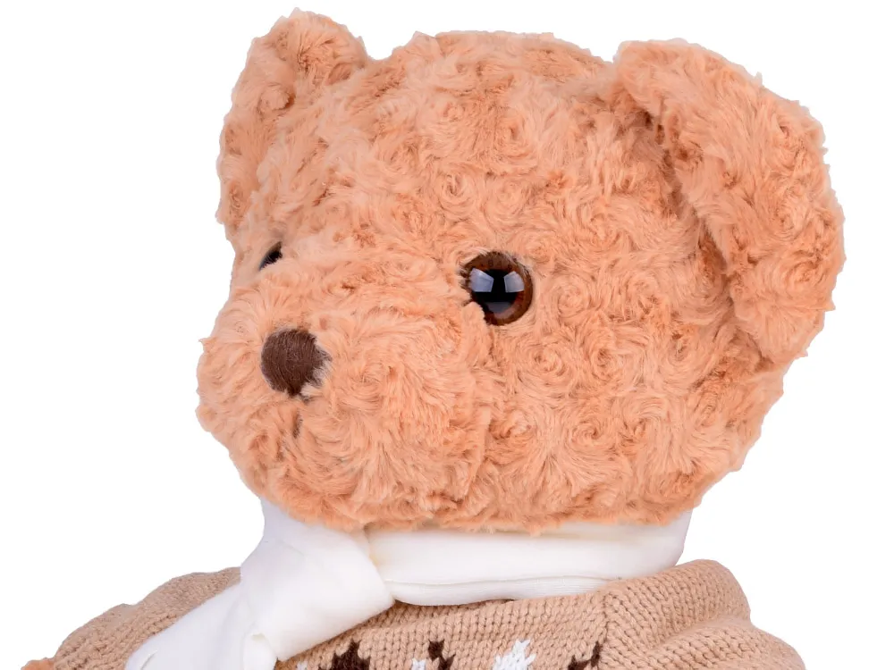 mekani medvjed teddy u džemperu i šalu, 60 cm - slika 7