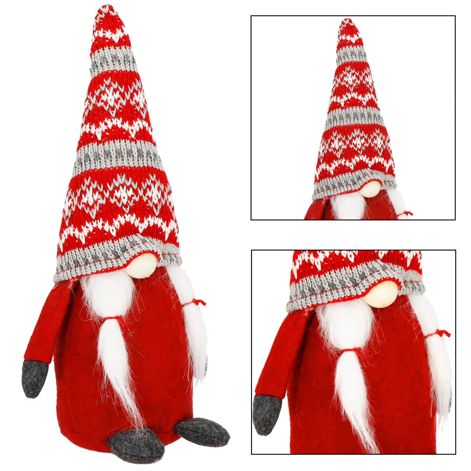 božićni ukras patuljak, crveni 35 cm - slika 2
