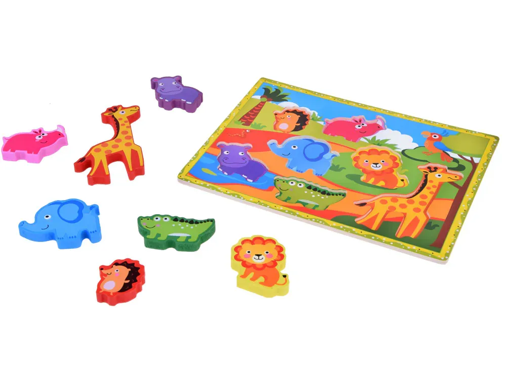 drvene puzzle safari životinje 7kom - slika 5