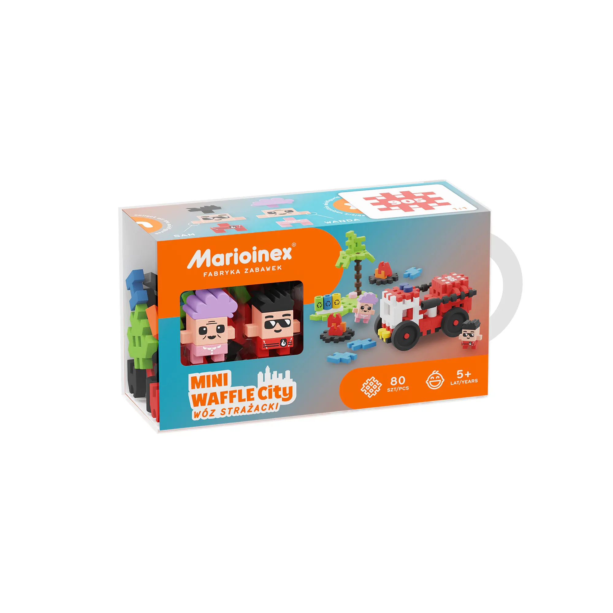 marioinex set mini waffle kockica vatrogasci 80kom. - slika 2