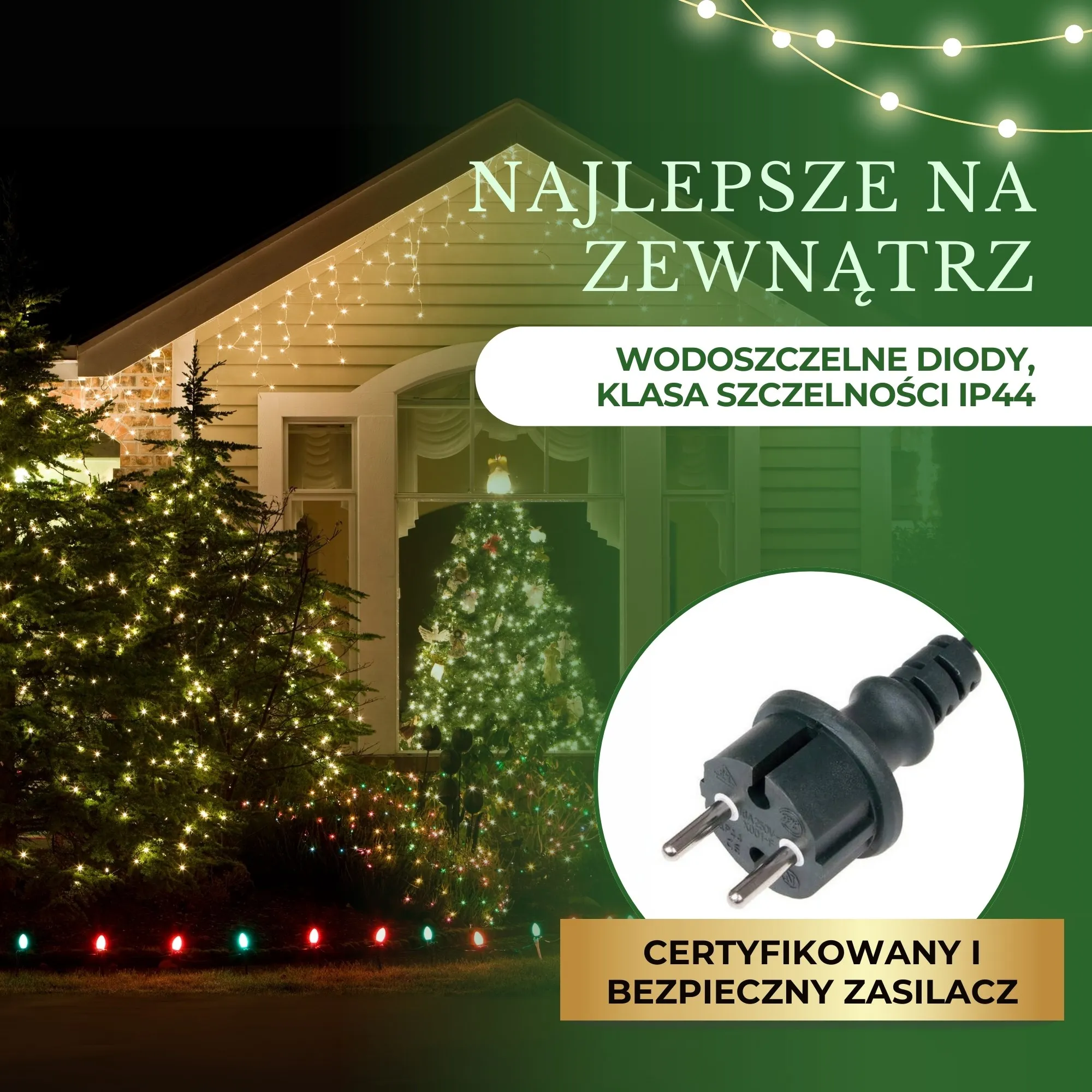 božićne led lampice – 400 lampica, toplo bijela - slika 12