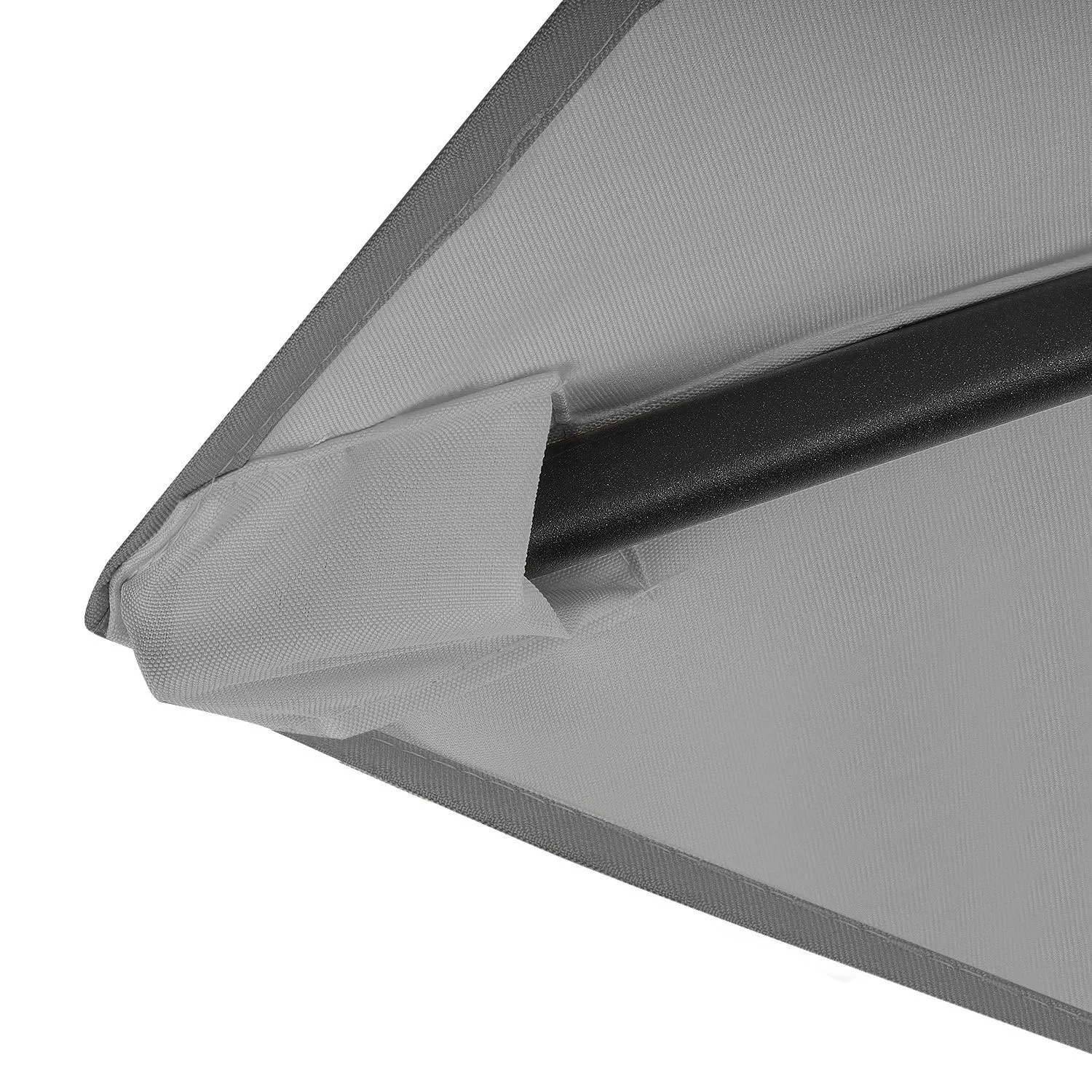 sklopivi vrtni balkon suncobran, podesiv, 210 cm – sivi - slika 6