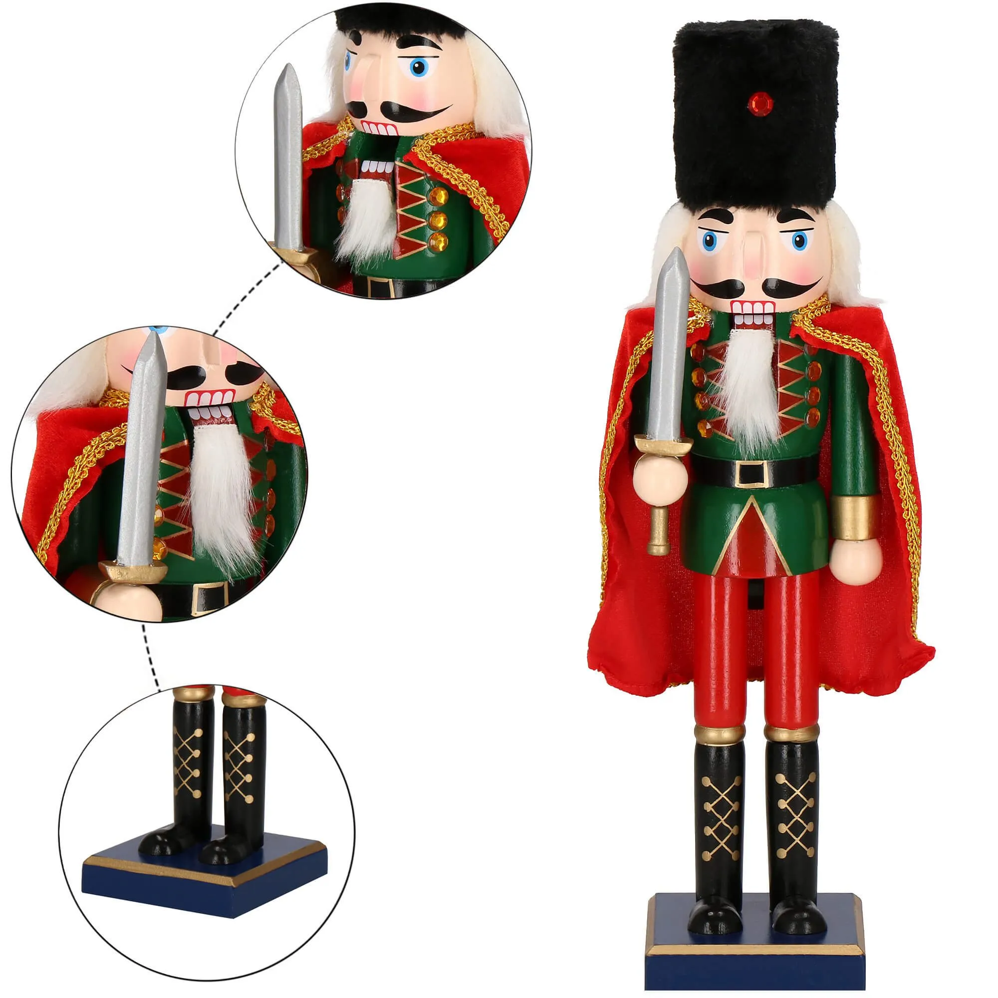 božićna dekoracija - figurica orašar, 38 cm - slika 11