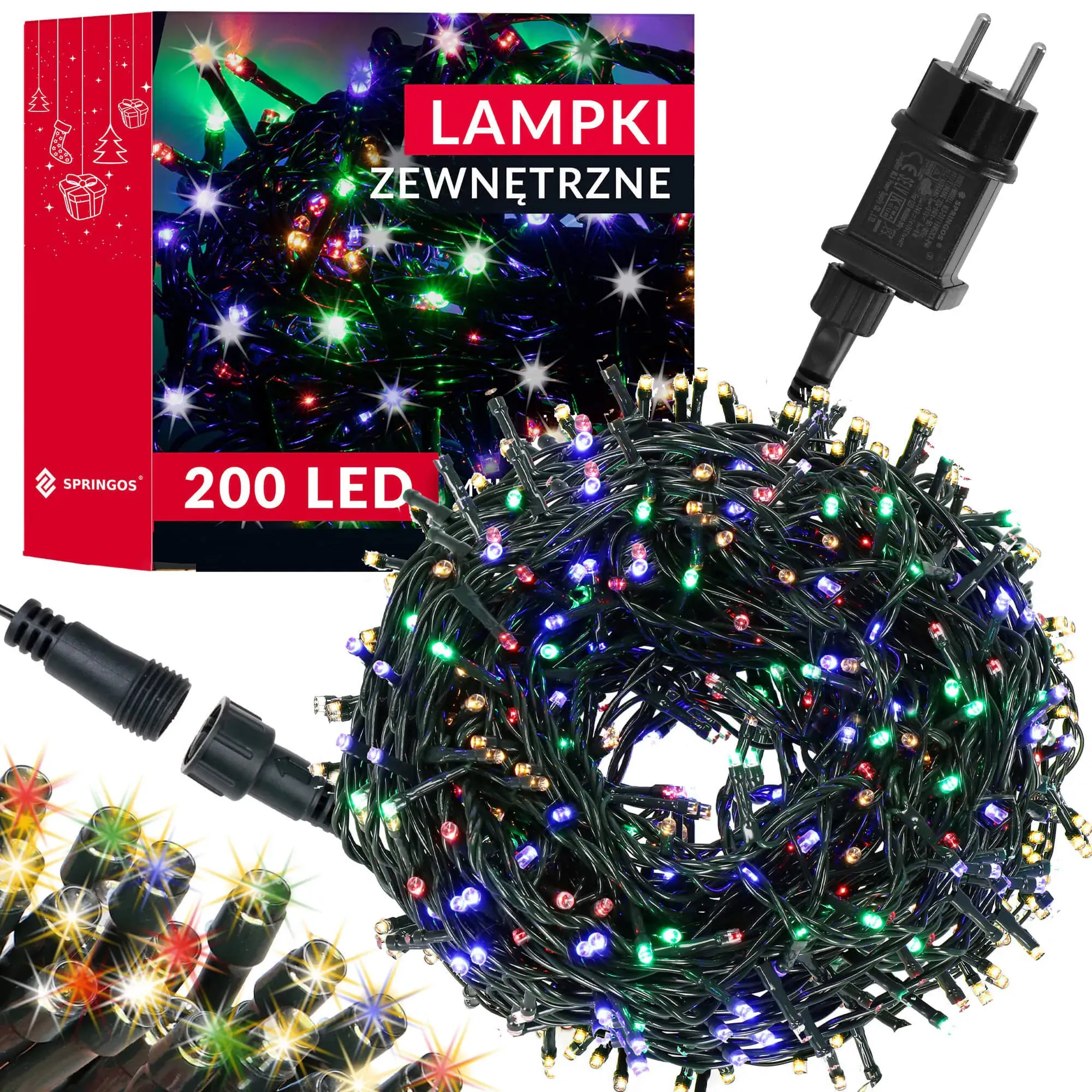 springos lampice za bor 200 led , višebojne - slika 2