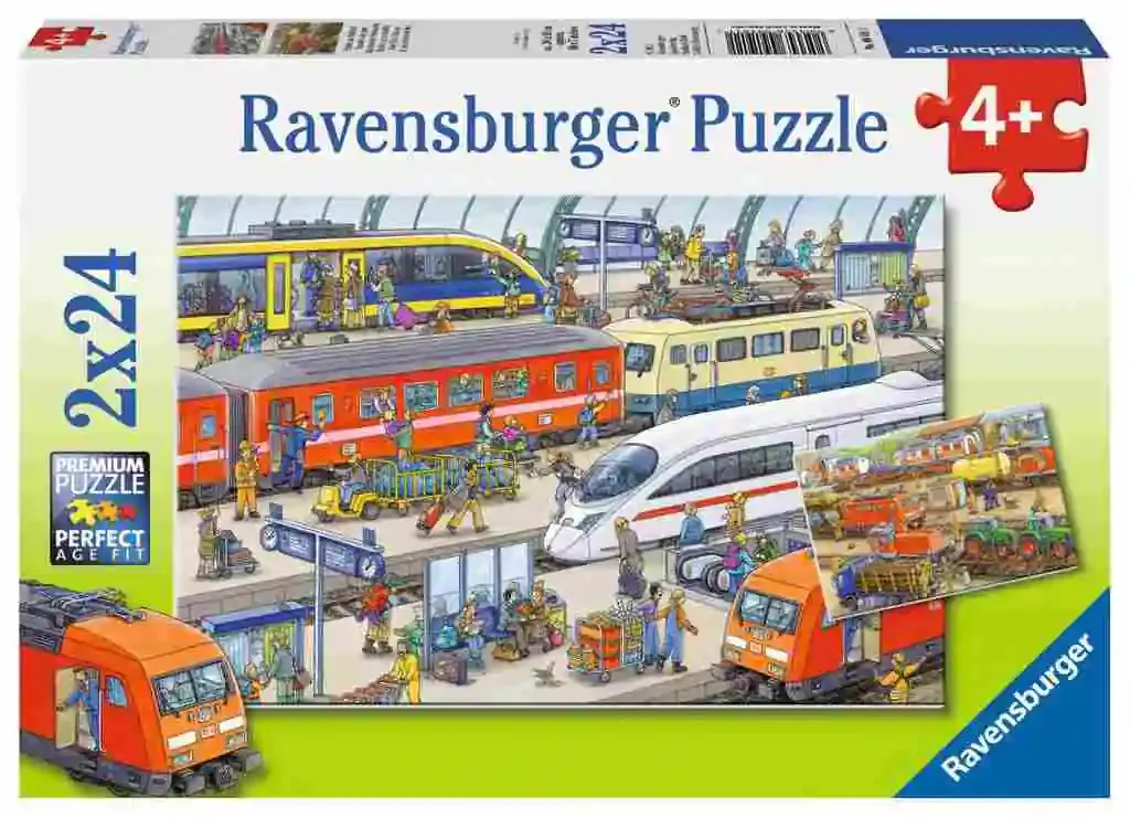 ravensburger puzzle problemi na željezničkom kolodvoru 2x24kom - slika 2