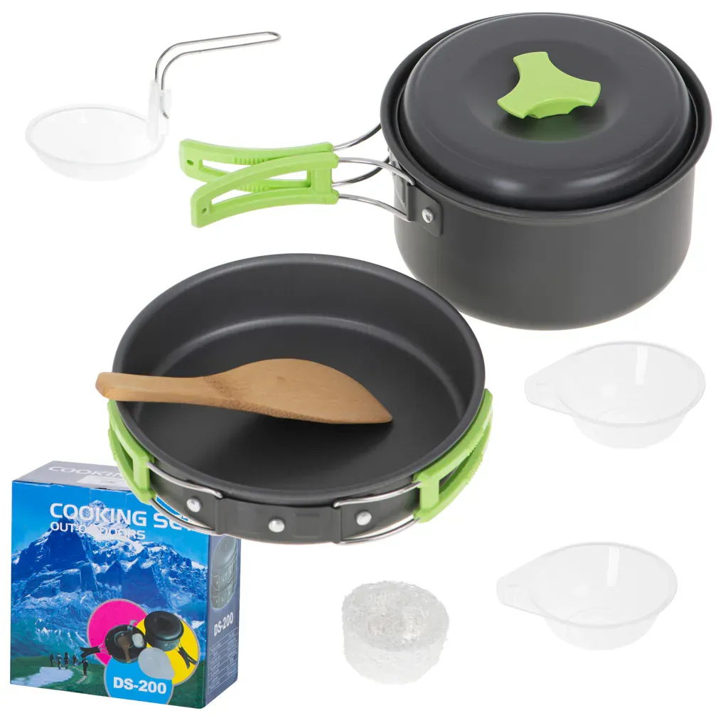 set posuđa za kampiranje lonac tava xl - slika 2