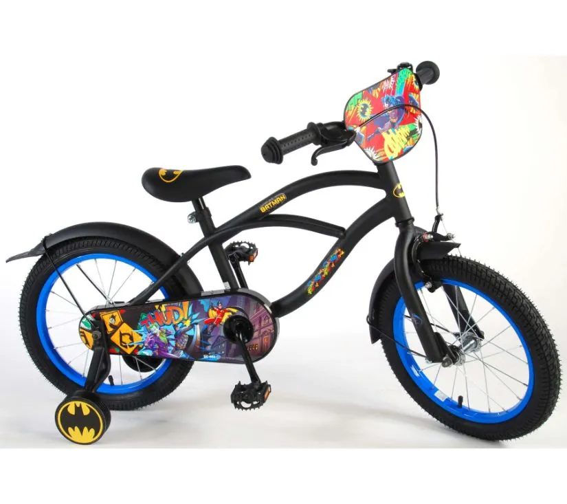 dječji bicikl batman 16" - crni s plavim detaljima - slika 4