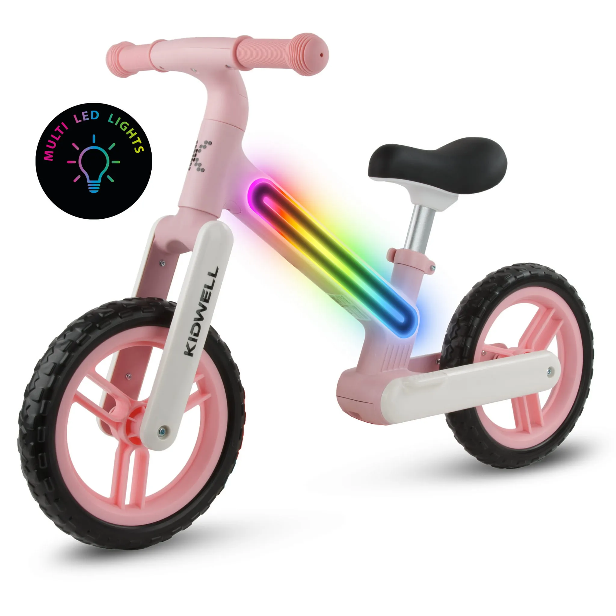 kidwell suno dječji bicikl bez pedala s led rasvjetom, pink - slika 11