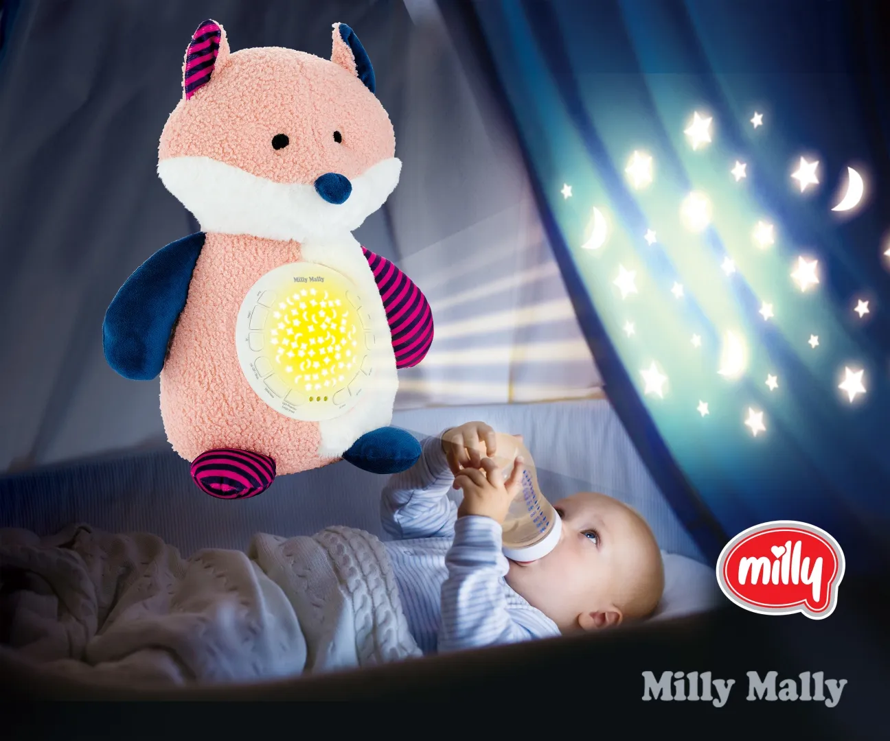 milly mally plišani projektor lisica - slika 7