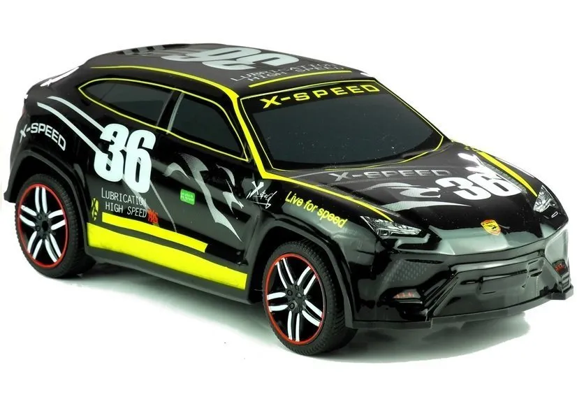 trkaći sportski automobil r/c s daljinskim upravljačem - crni - slika 3