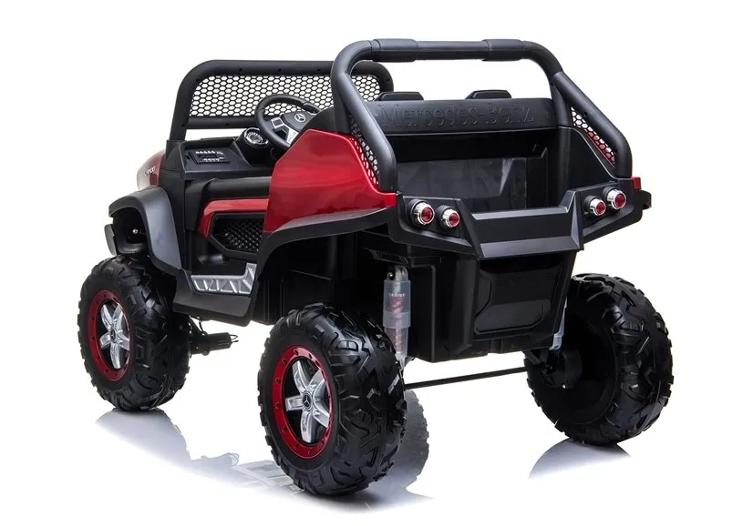 mercedes unimog - automobil na akumulator, crveni 4x4 - slika 6