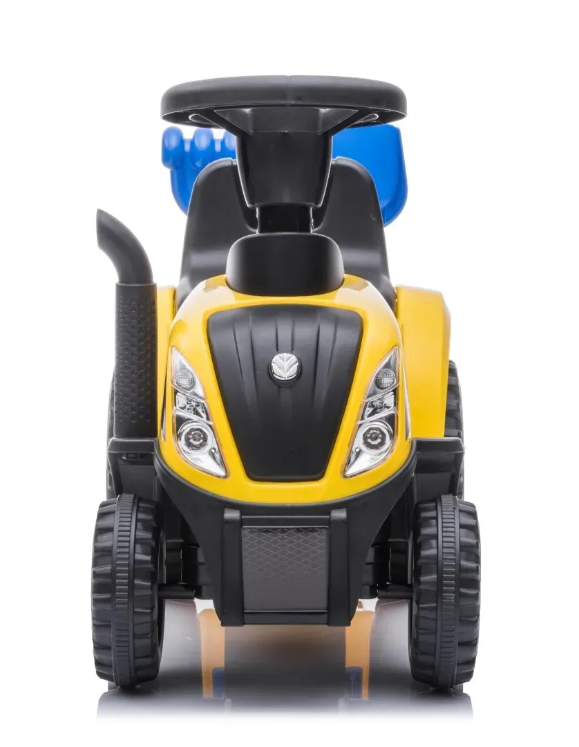 dječji traktor guralica s prikolicom new holland žuti - slika 8