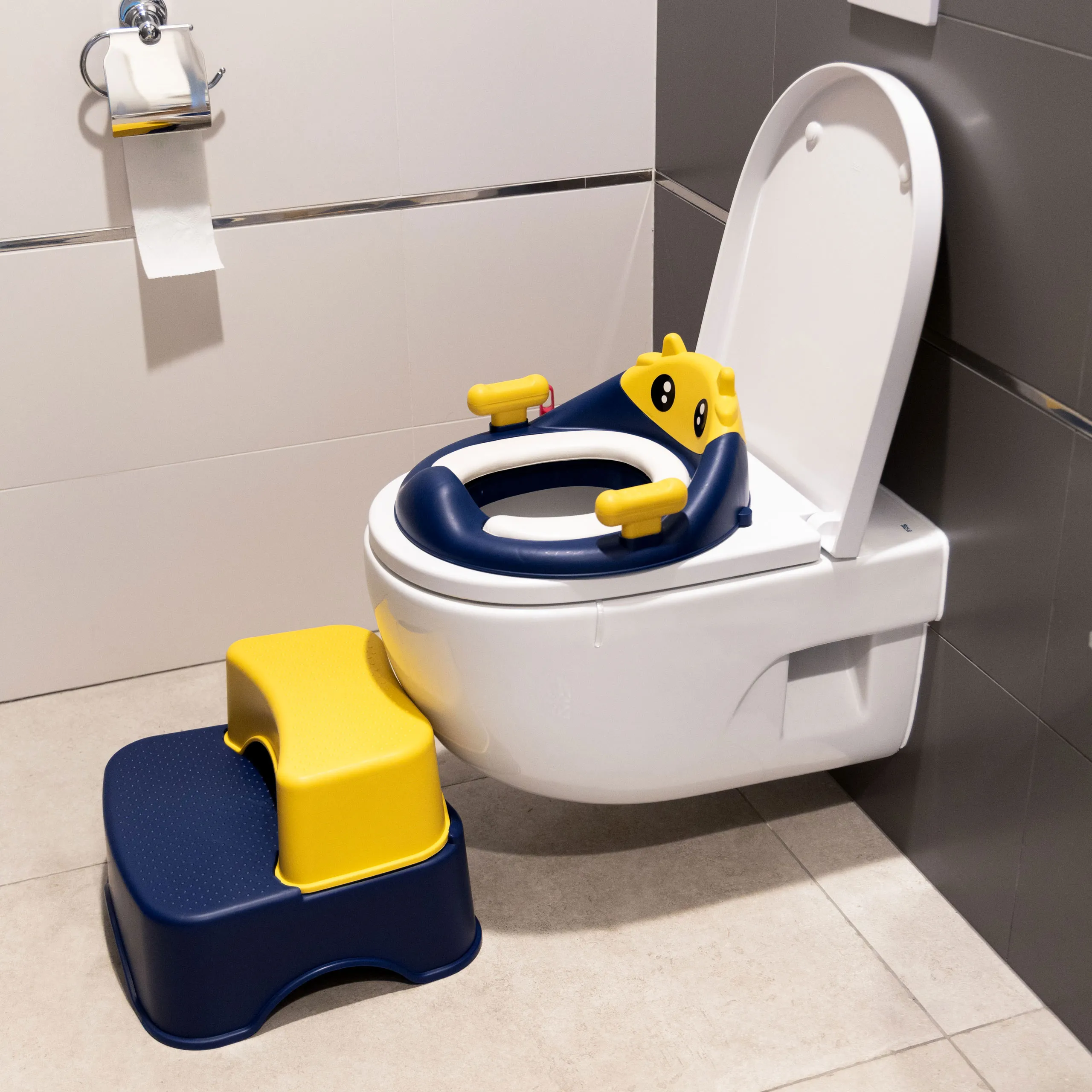 ecotoys stepenice za wc za djecu plavo-žute - slika 7