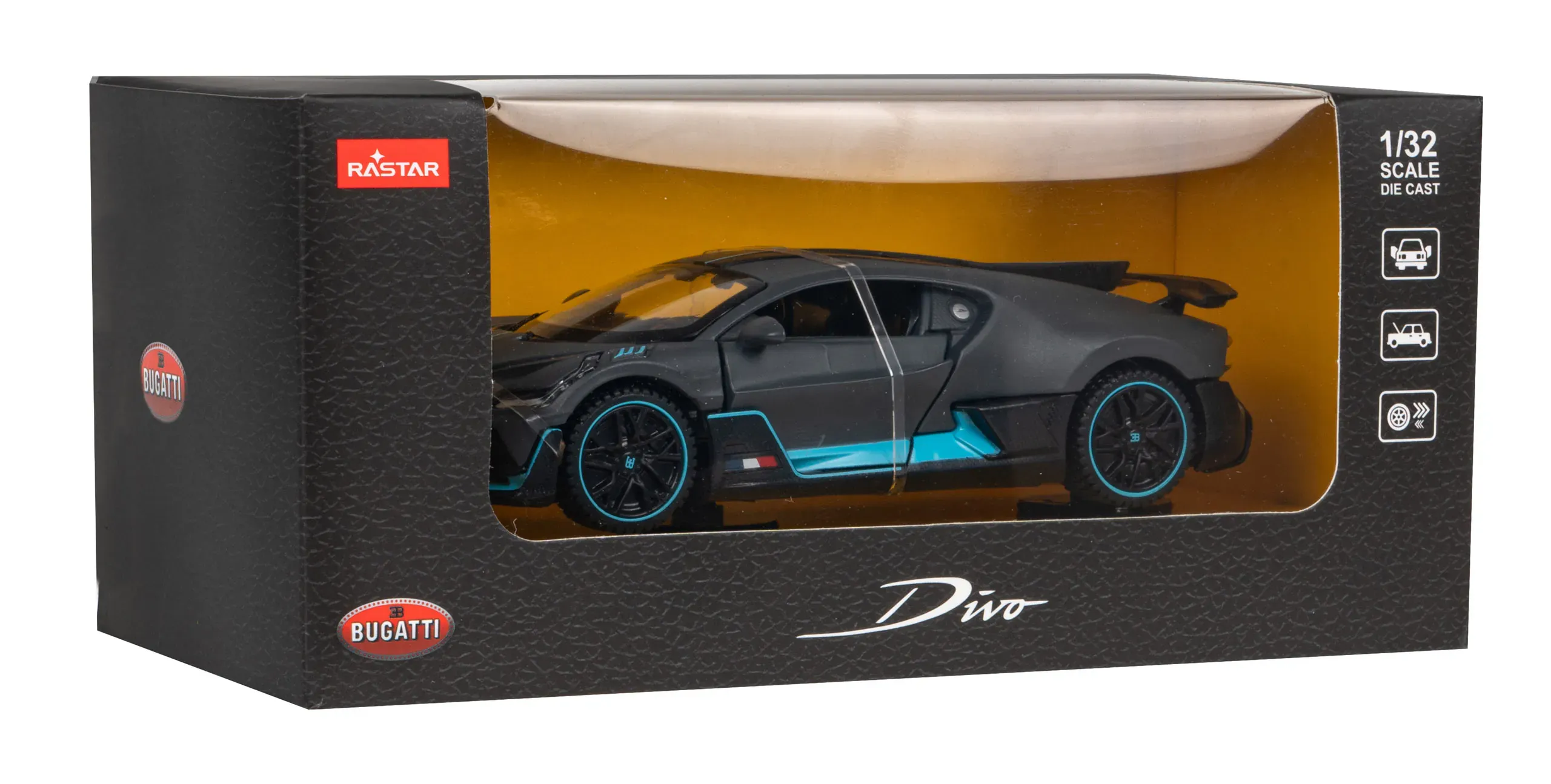 Rastar metalni Bugatti Divo 1:32 crni - Pribislavec