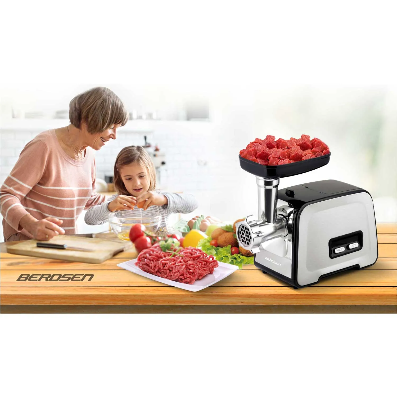 stroj za mljevenje mesa bd-601a berdsen 450/1200w - slika 8