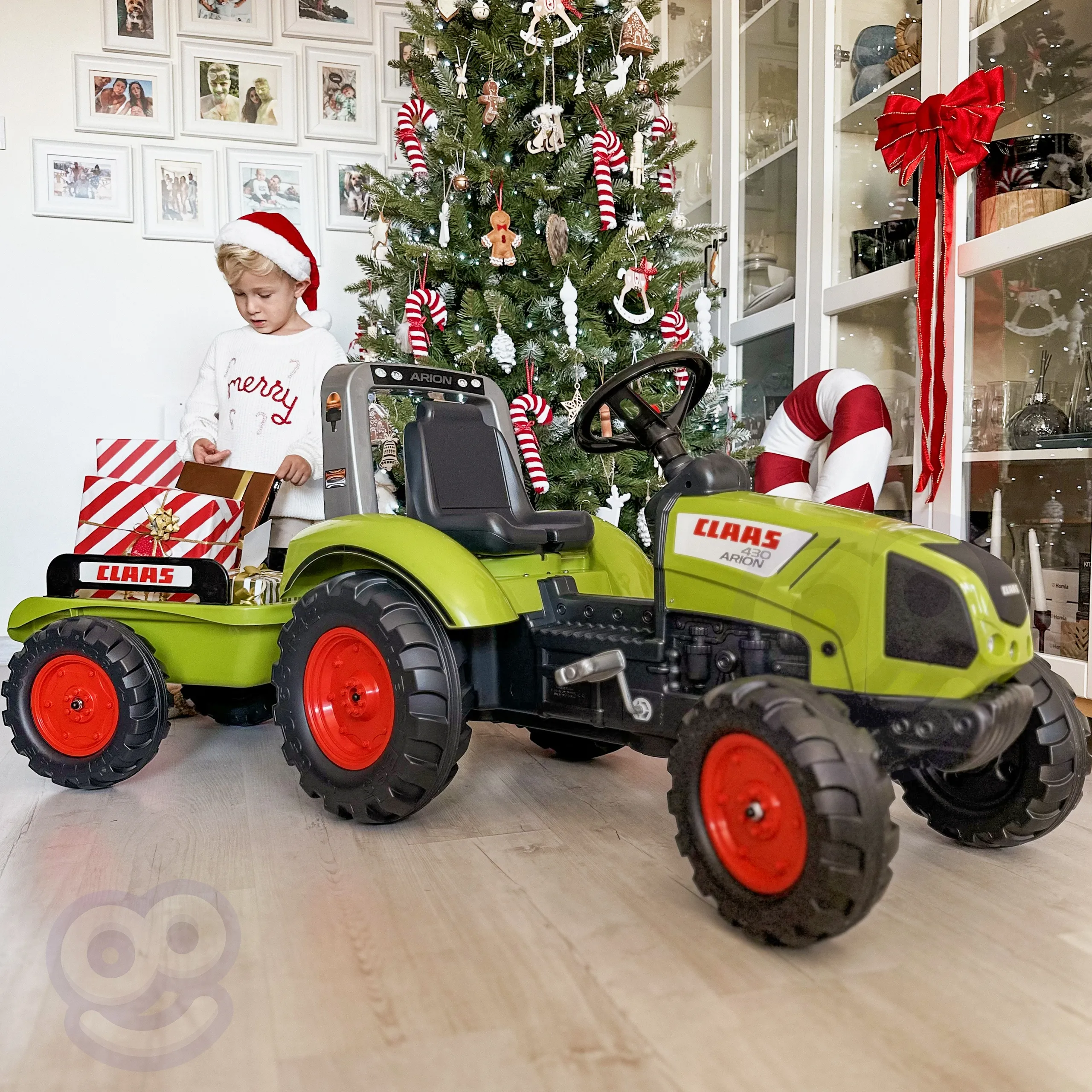 falk claas veliki traktor na pedale s prikolicom 3+ - slika 3