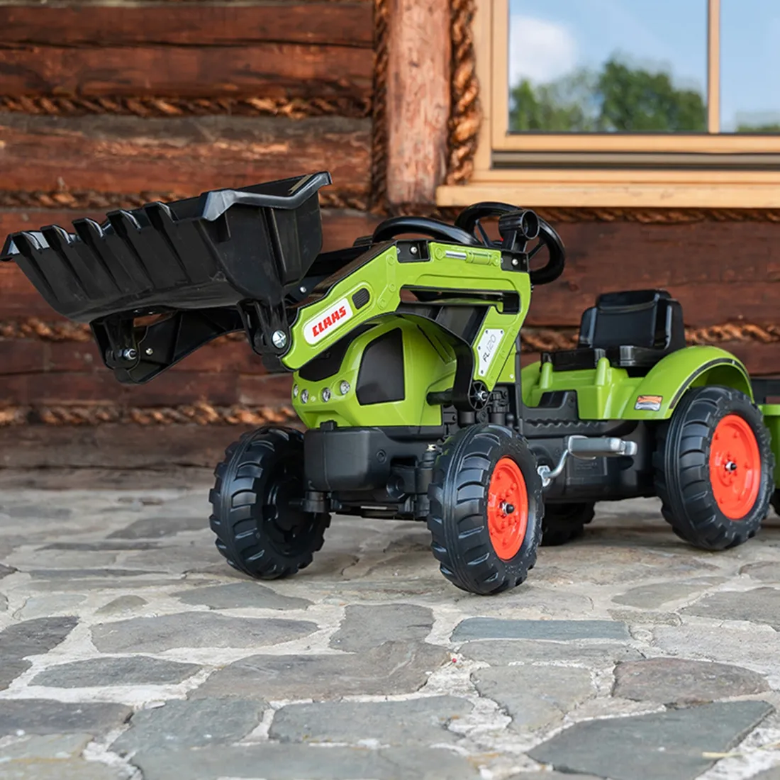 traktor na pedale falk claas sa prikolicom - slika 3