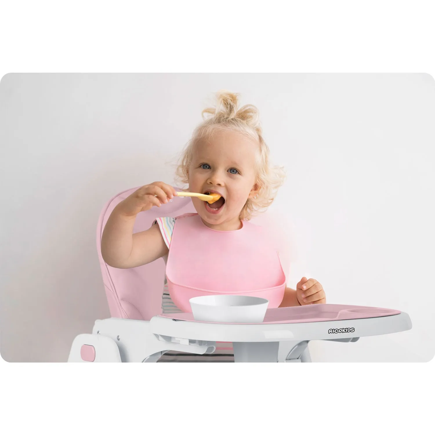 ricokids tulo stolica za hranjenje, roza - slika 9