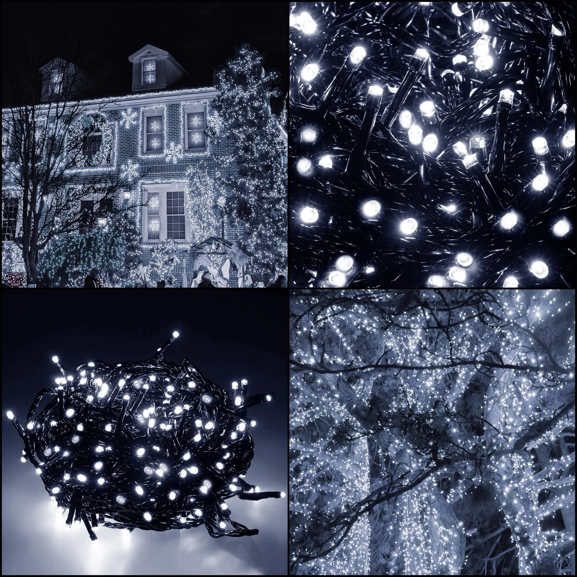 springos božićne lampice, 1000 led, hladno bijele - slika 7