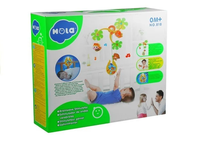 hola glazbeni vrtuljak s igračkama i zvečkama za bebu - slika 7