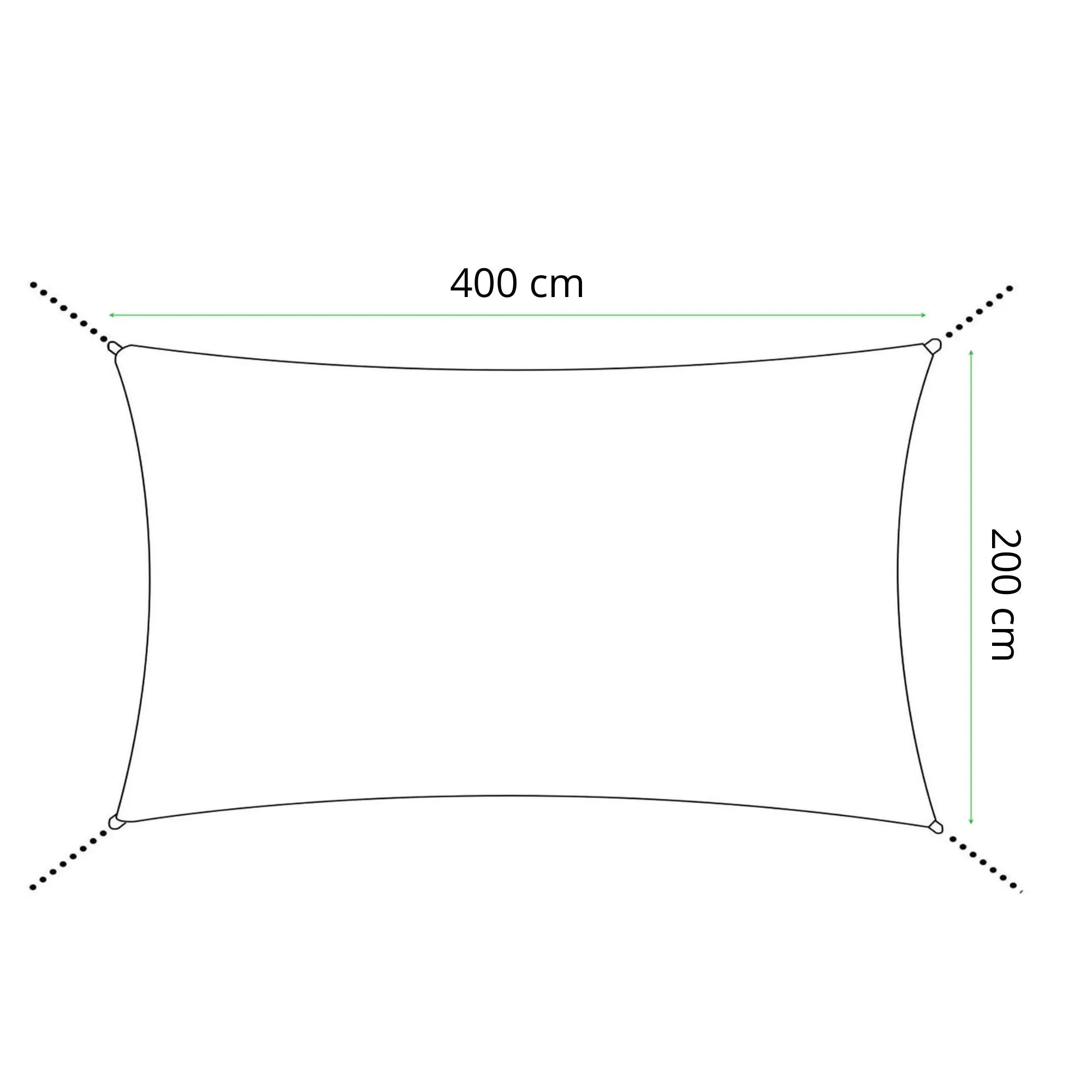 sunčano jedro 4 x 2 m tamno sivo - slika 11