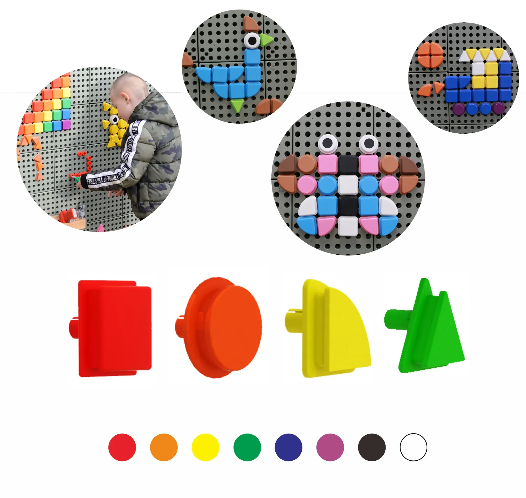 masterkidz geometrijski elementi 8 boja, 256 komada, pribor za stem tablice - slika 2