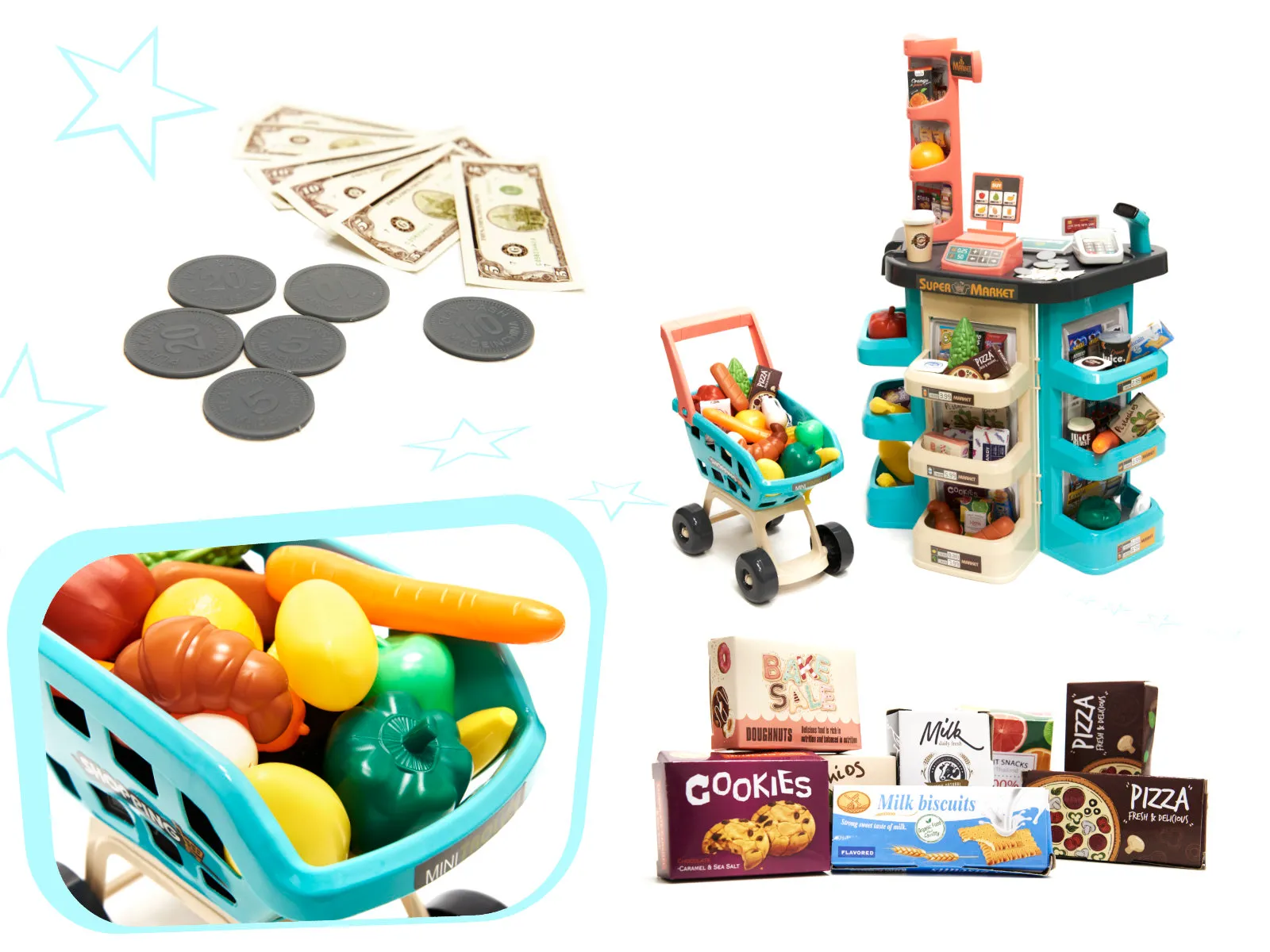 blagajna supermarketa kolica 47 elemenata - slika 4