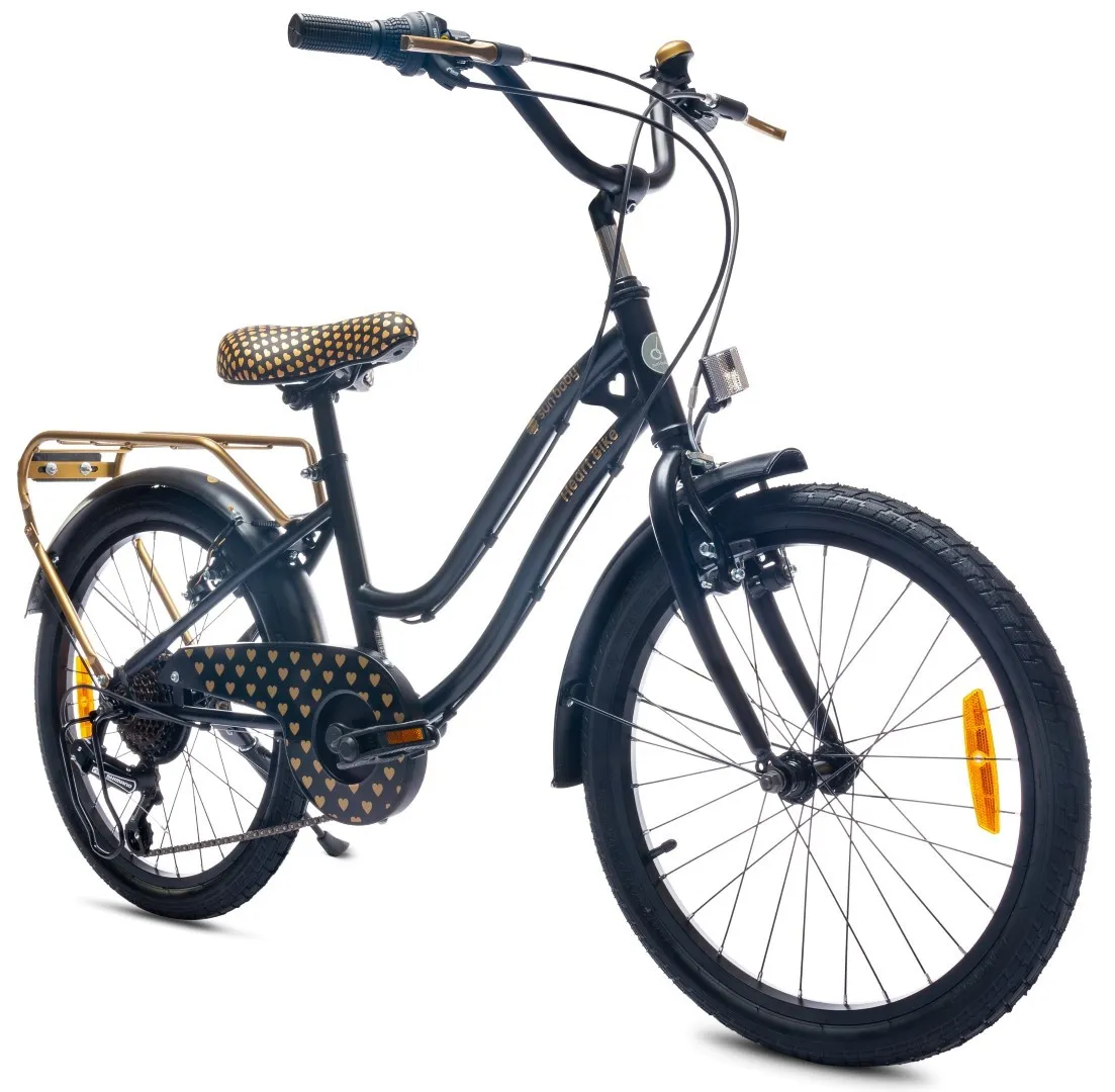 dječji bicikl 20" heart bike crno-zlatni - slika 3