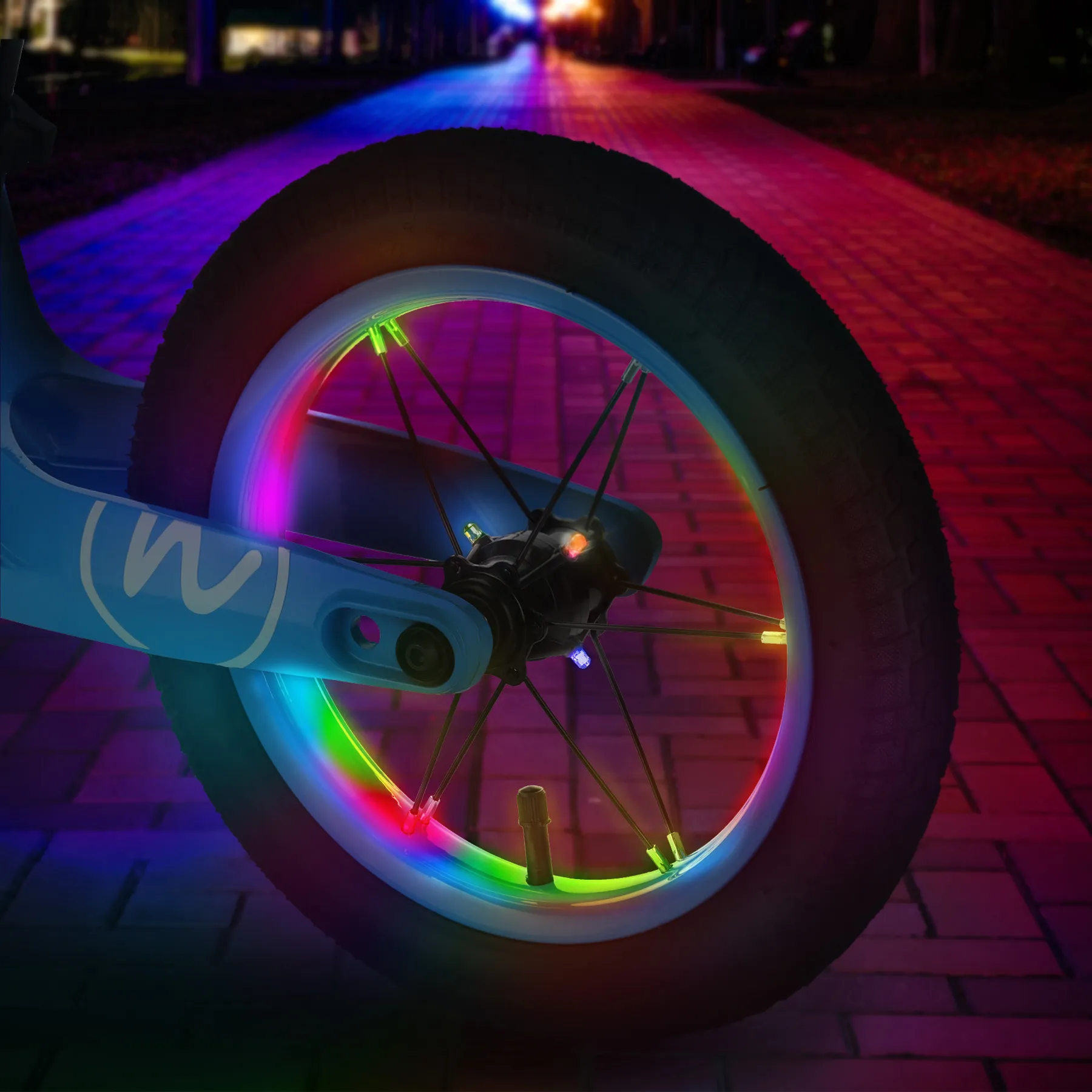 bicikl za balansiranje 12" plavi nils fun led kotači - slika 4