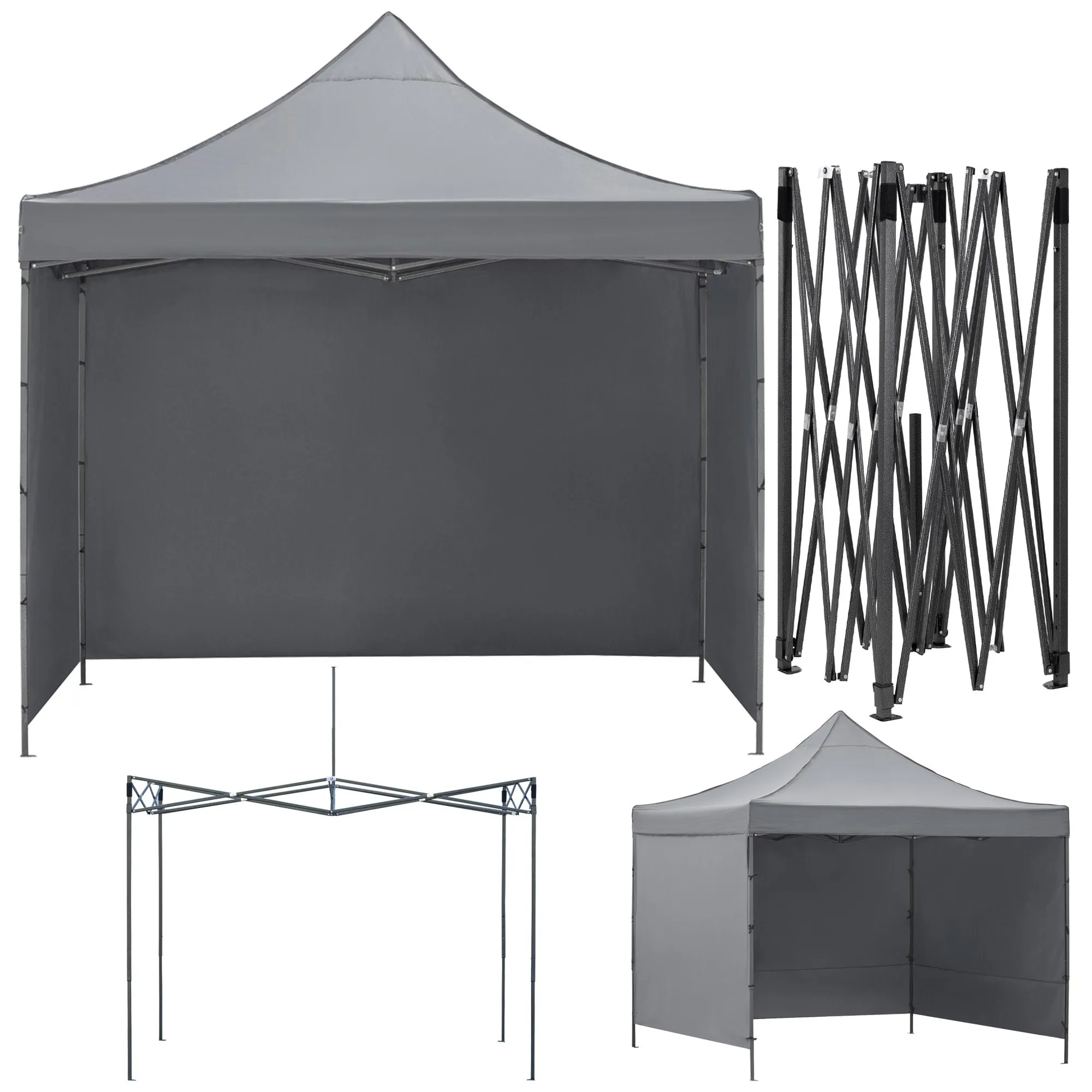 vrtni šator, dimenzija 3 × 3 m, sive boje - slika 3
