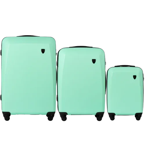 plover, set od 3 abs+ kofera (l,m,s) svijetlo zelena - slika 2