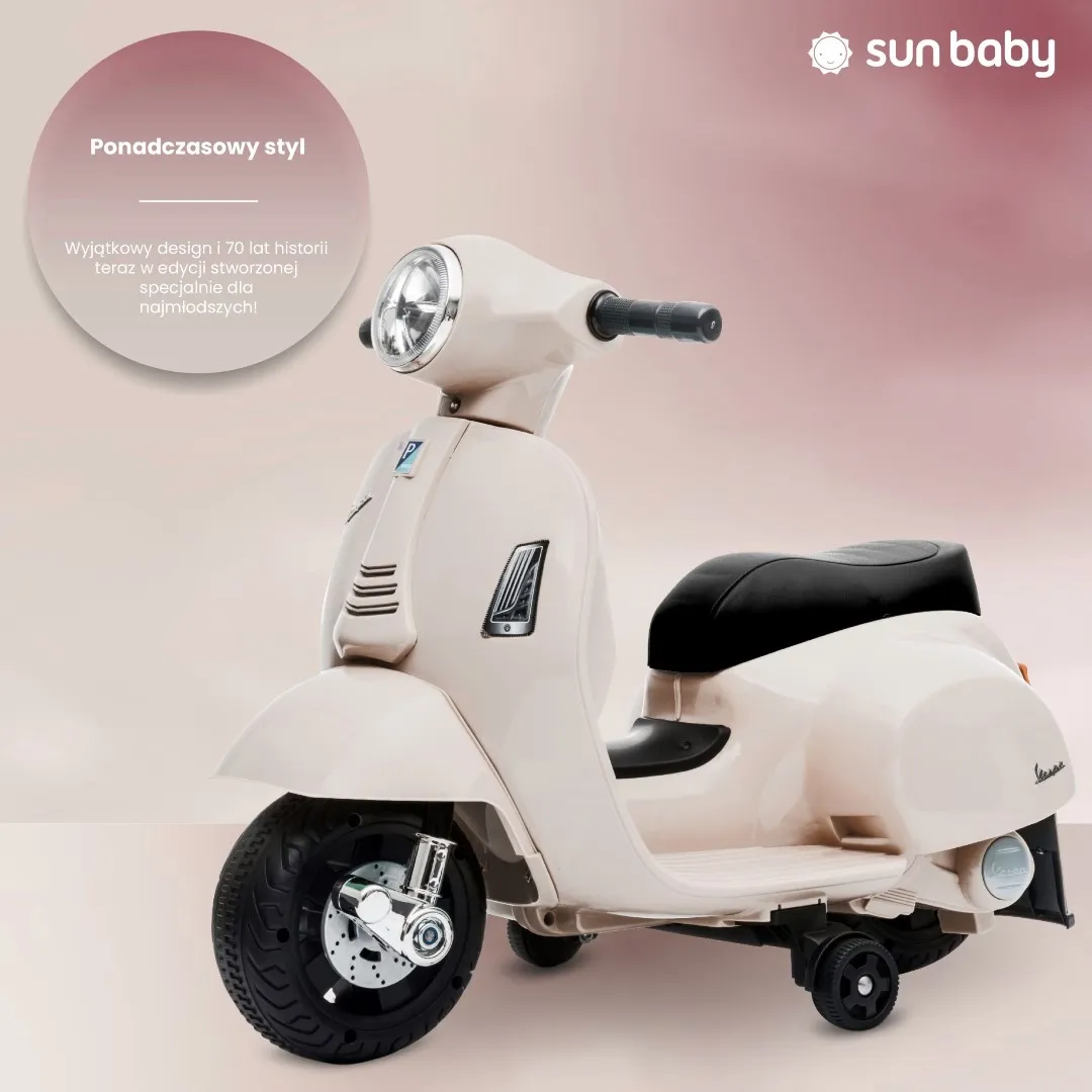 skuter vespa na akumulator - bijeli - slika 3