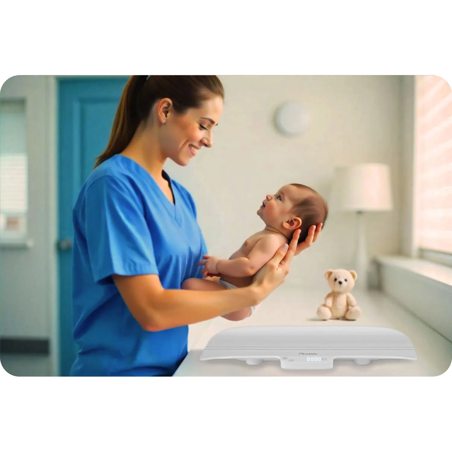 nukido elektronička vaga za bebe, bijela - slika 9