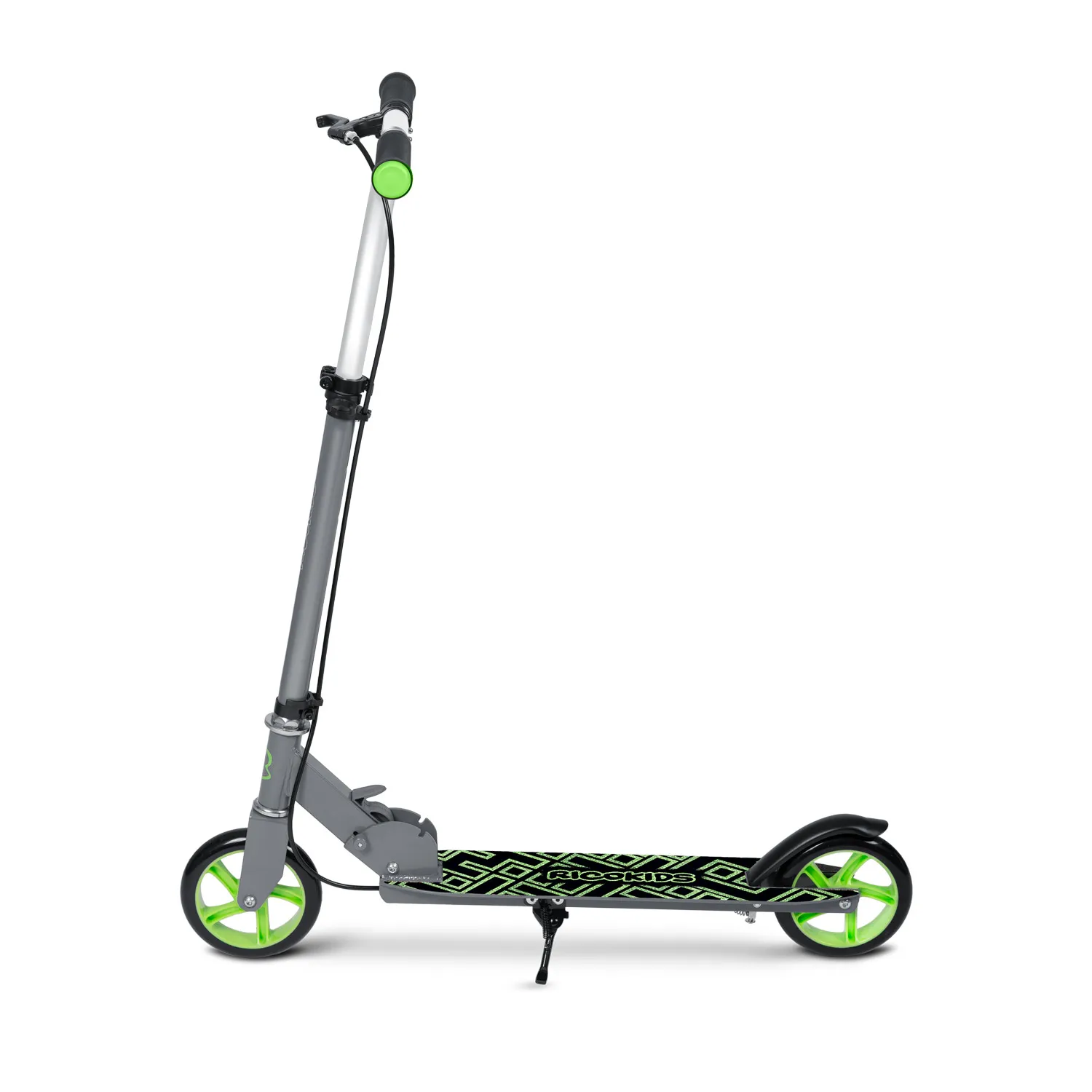 ricokids romobil za djecu kodi, pu kotači, crno zeleni - slika 7