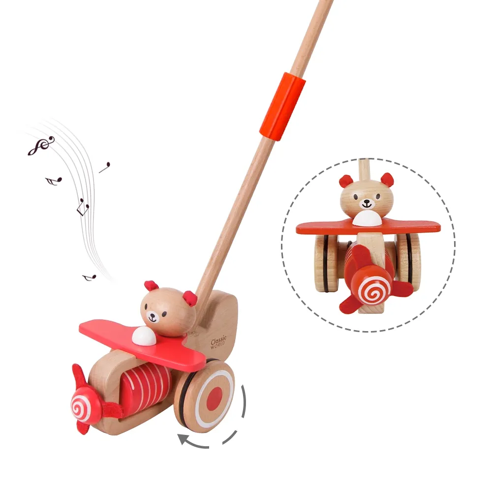 classic world drvena guralica medo coco u avionu - slika 4