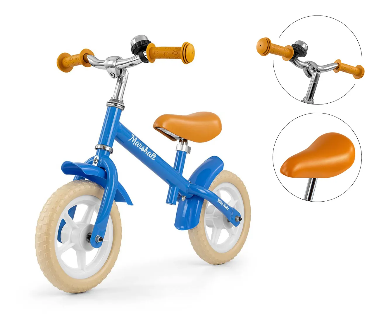 milly mally dječji bicikl bez pedala marshall plavi - slika 7