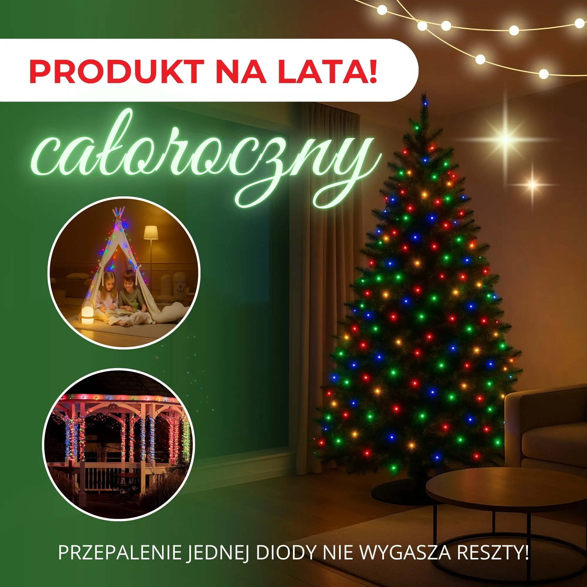 božićne led lampice s efektom treperenja 500 led flash - slika 8