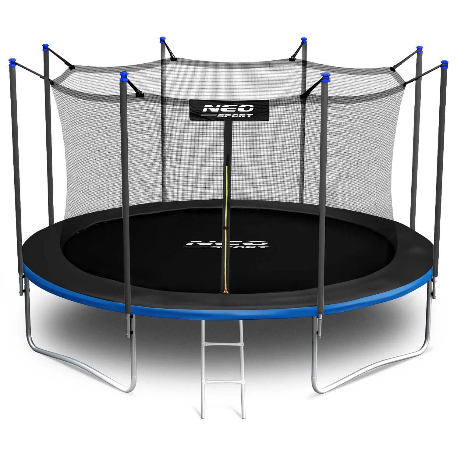 vrtna trampolina 15 ft / 465 cm s unutarnjom zaštitnom mrežom i ljestvama, neo-sport - slika 3