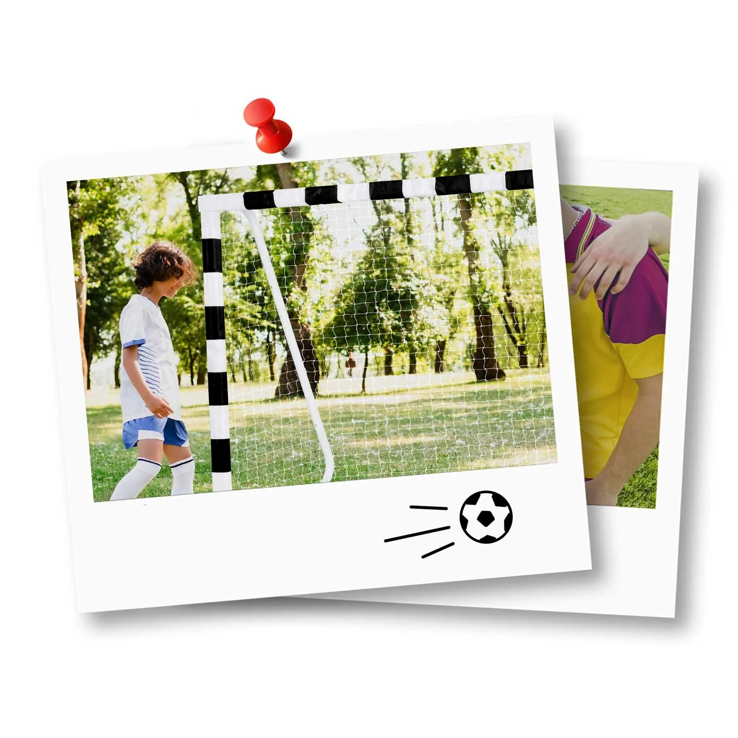nogometni gol 300 x 160 x 90 cm ns-460 crno-bijeli - slika 9
