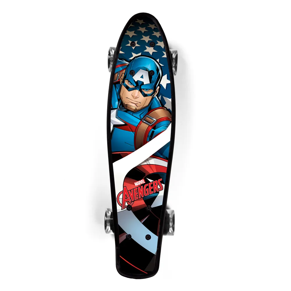 dječji skateboard captain america crni - slika 6
